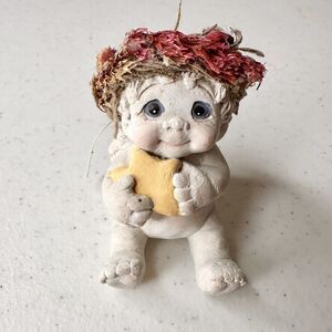 Dreamsicles Star Bright DC084 Mini Baby Angel Cherub Cast‎ Art Kristin 1994 2.5”